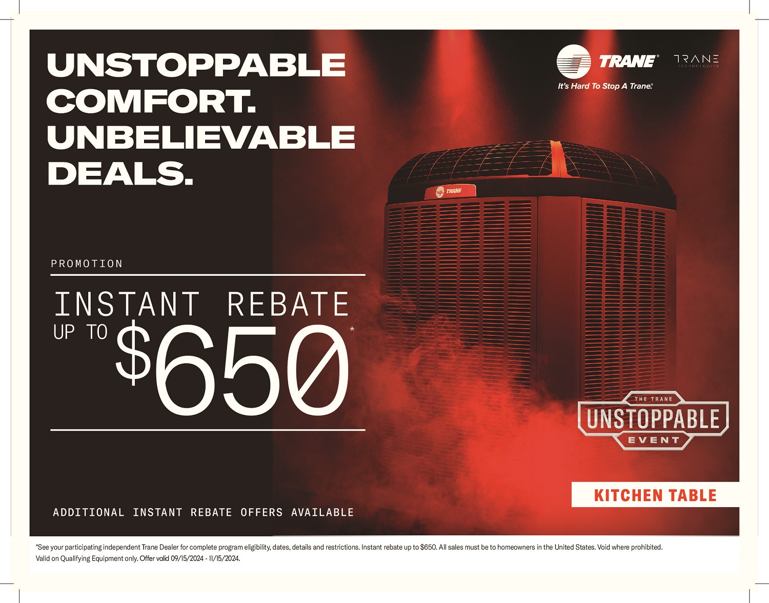 trane and smud rebates